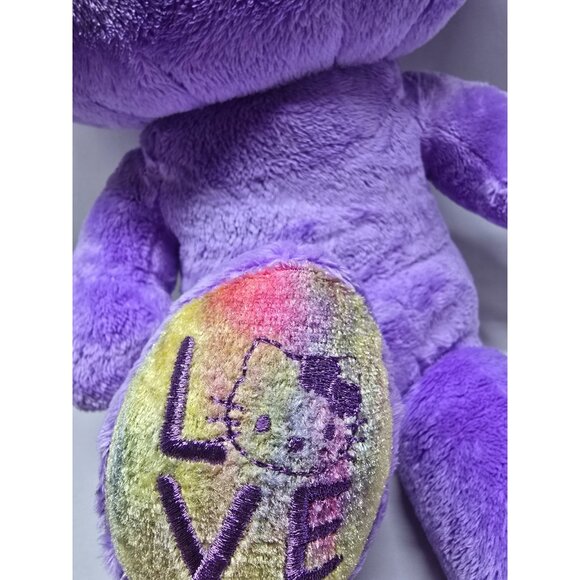 Build-A Bear 2012 Tie Dye Sanrio Purple Love Hello With Bow Limited Edition - Picture 3 of 15